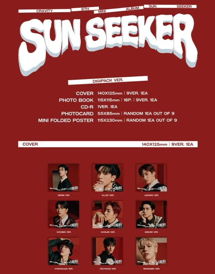 CRAVITY - SUN SEEKER (6TH MINI ALBUM) DIGIPACK VER.