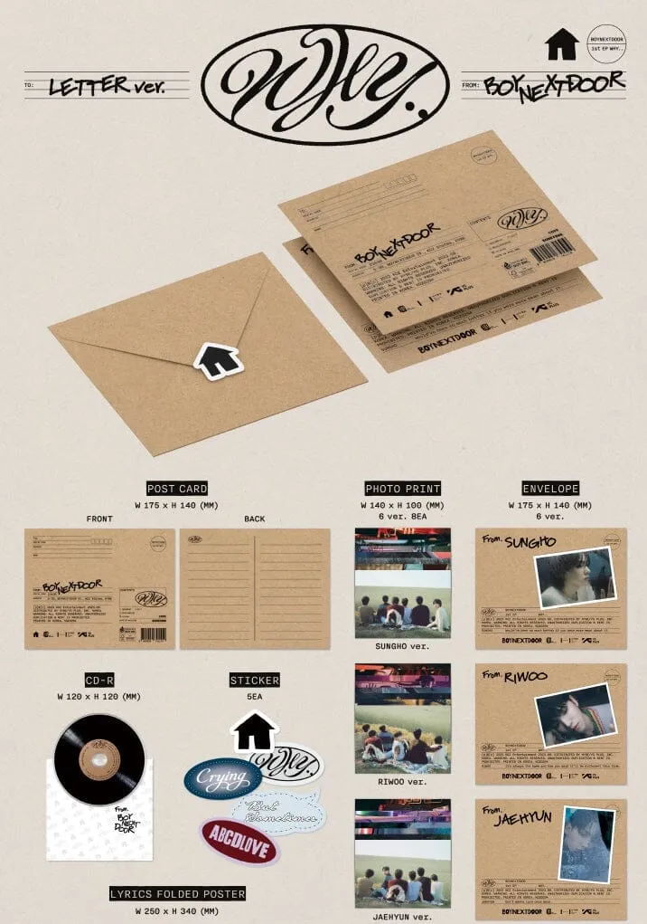 BOYNEXTDOOR - WHY.. (1ST EP ALBUM) LETTER VER.