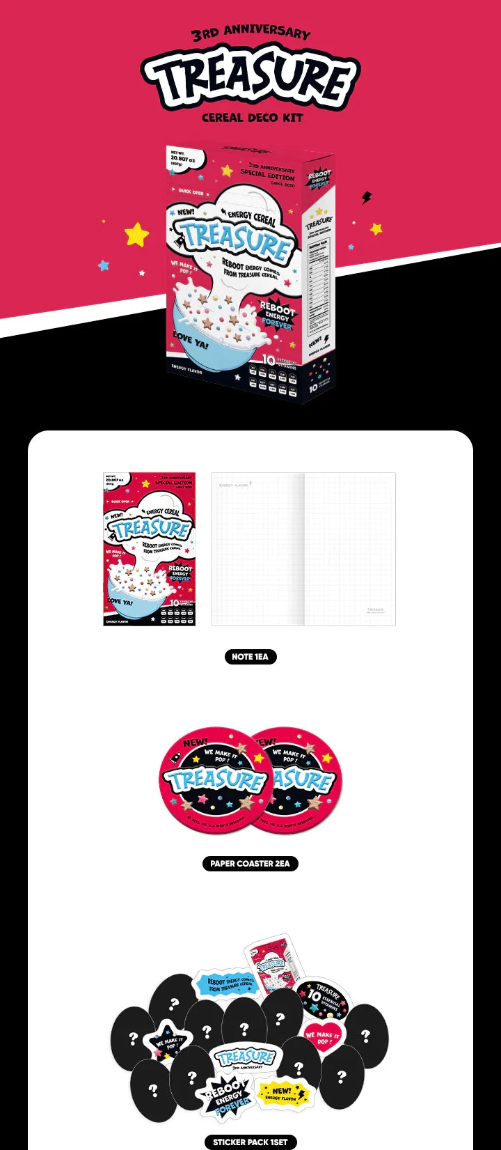 TREASURE - 2023 DEBUT ANNIVERSARY CEREAL DECO KIT