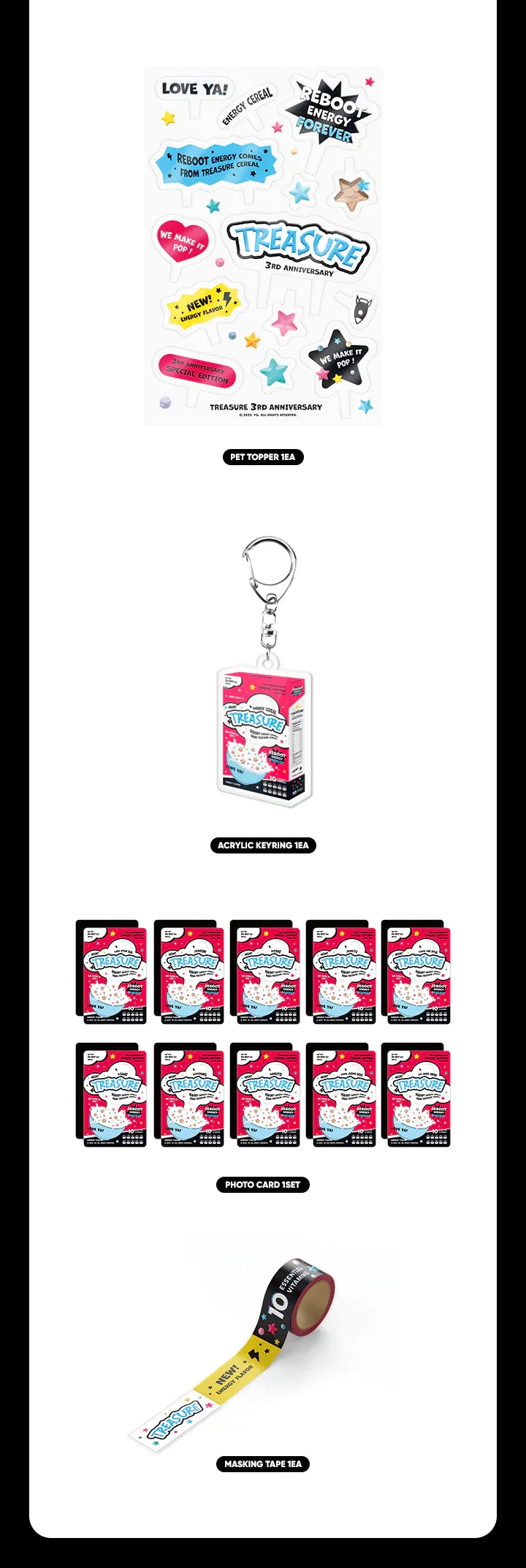 TREASURE - 2023 DEBUT ANNIVERSARY CEREAL DECO KIT