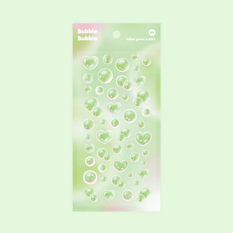 [DUCKYWORLD] Yellow Green Bubble Sticker