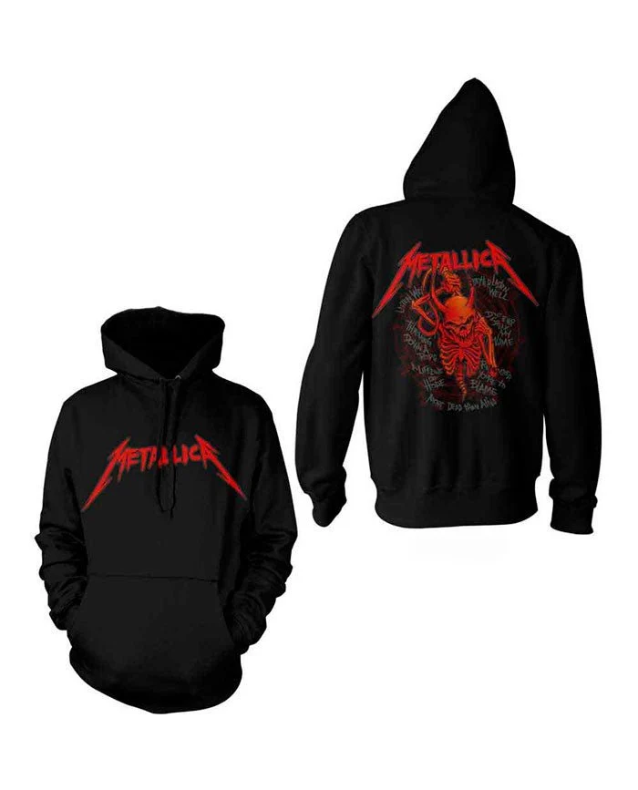 Metallica - Sudadera "Skull Screaming Red Logo" Unisex