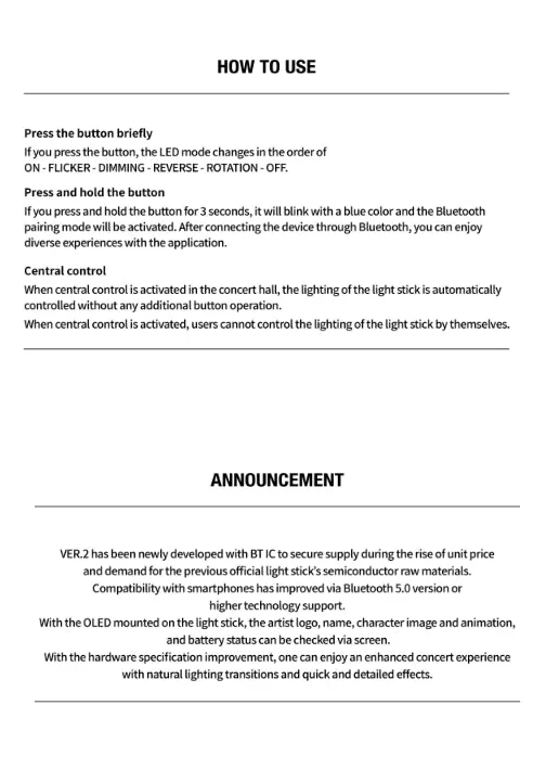 STRAY KIDS - LIGHT STICK OFICIAL VER.2
