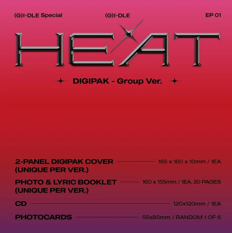 (G)I-DLE - HEAT (SPECIAL ALBUM) DIGIPAK GROUP VER.