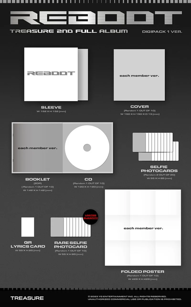 TREASURE - 2ND FULL ALBUM [REBOOT] (DIGIPACK VER.)