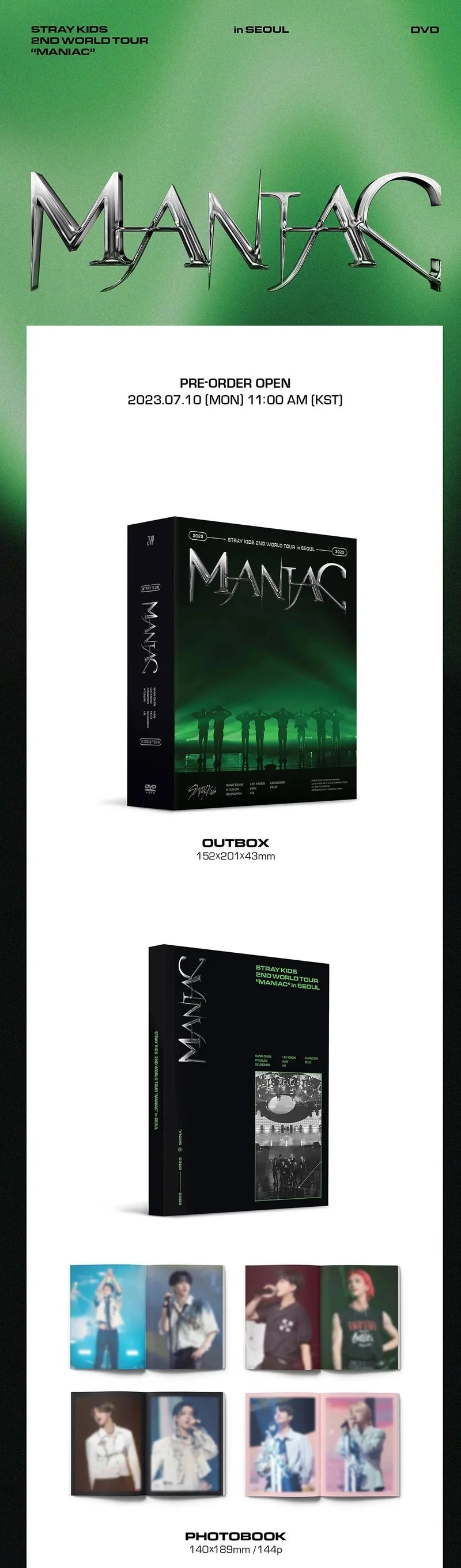 STRAY KIDS - 2ND WORLD TOUR "MANIAC IN SEOUL" DVD