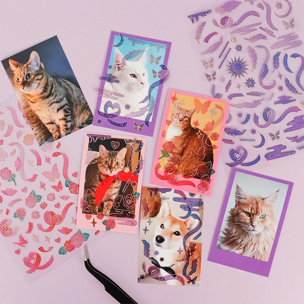 Transparent Rose Gold Stickers