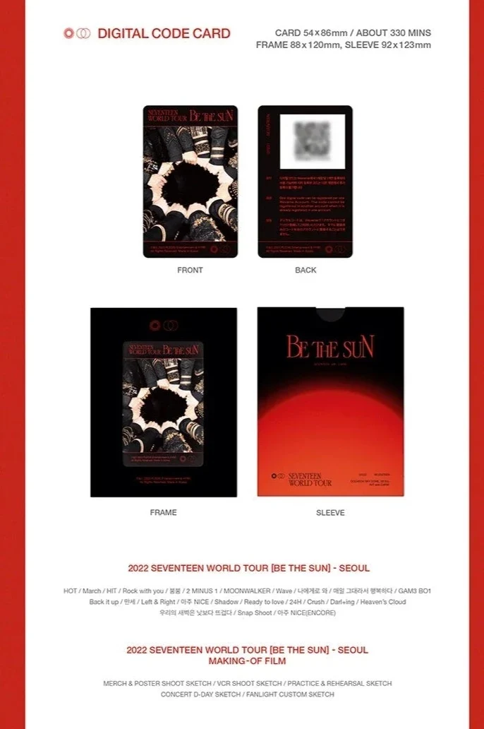 SEVENTEEN - BE THE SUN WORLD TOUR SEOUL (DIGITAL CODE)