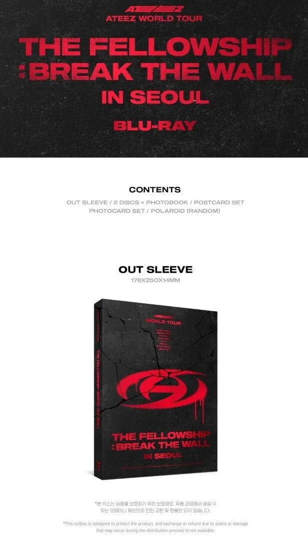 ATEEZ - THE FELLOWSHIP BREAK THE WALL IN SEOUL (BLU-RAY)