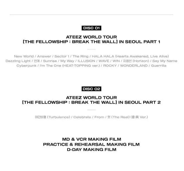 ATEEZ - THE FELLOWSHIP BREAK THE WALL IN SEOUL (BLU-RAY)