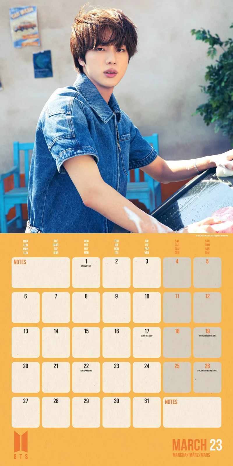 BTS - OFFICIAL BTS BANGTAN BOYS 2023 CALENDAR