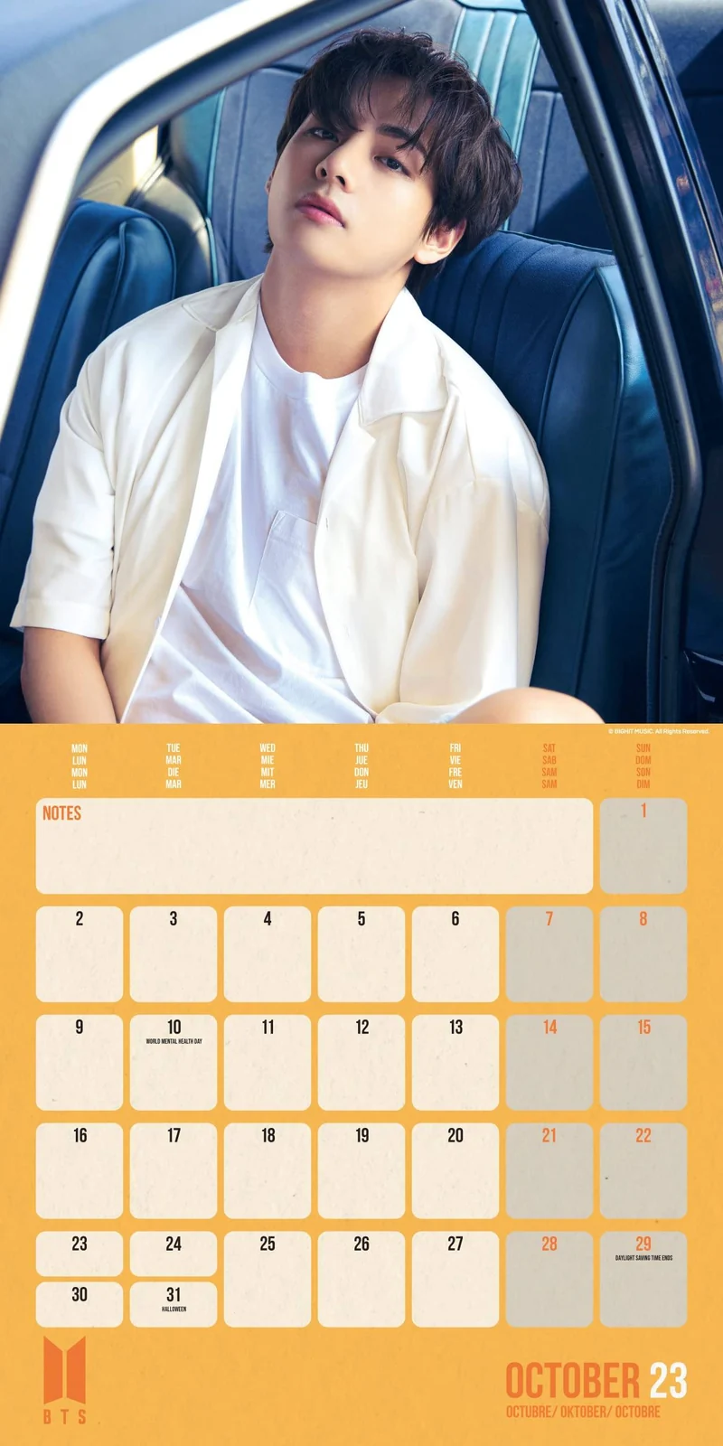 BTS - OFFICIAL BTS BANGTAN BOYS 2023 CALENDAR