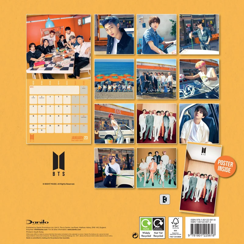 BTS - OFFICIAL BTS BANGTAN BOYS 2023 CALENDAR