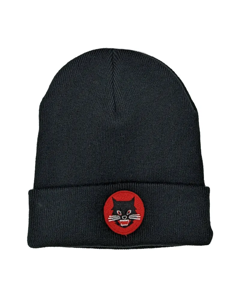 Los Suaves - Gorro de punto bordado "Gato"