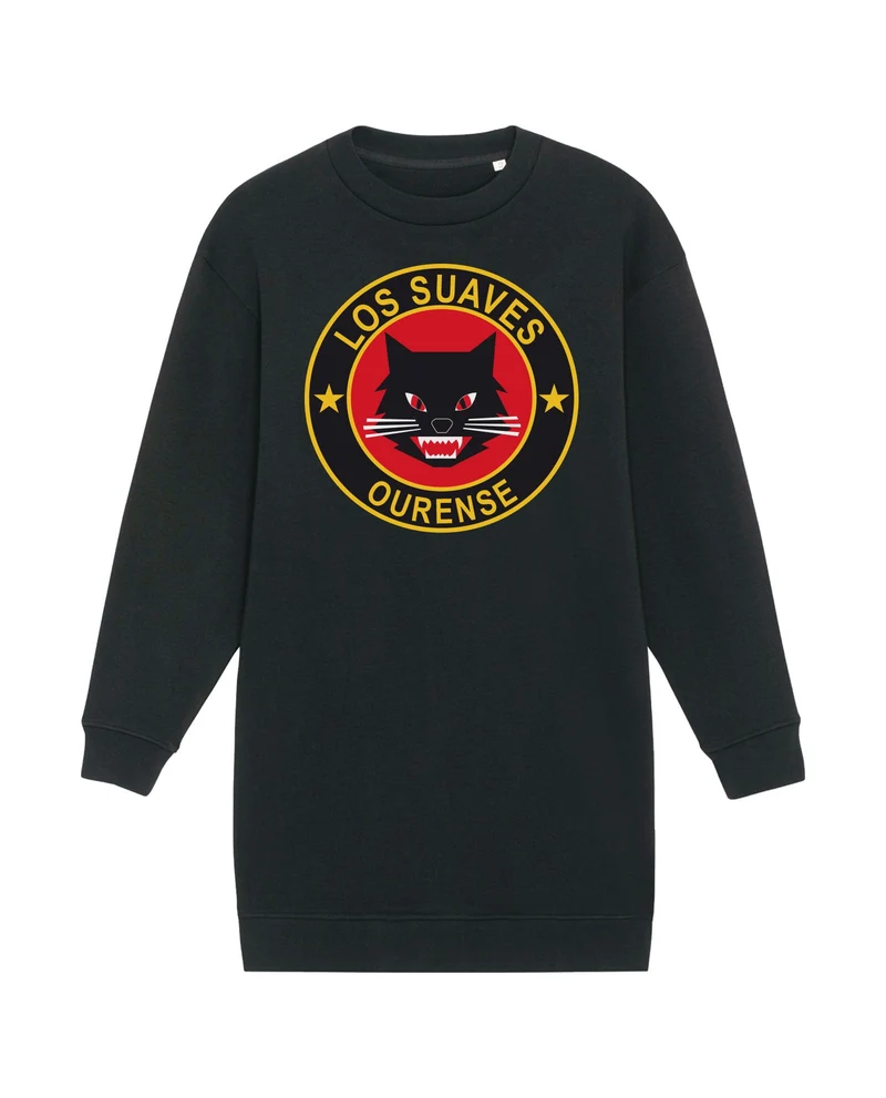 Los Suaves - Sudadera Vestido "Logo" Negra