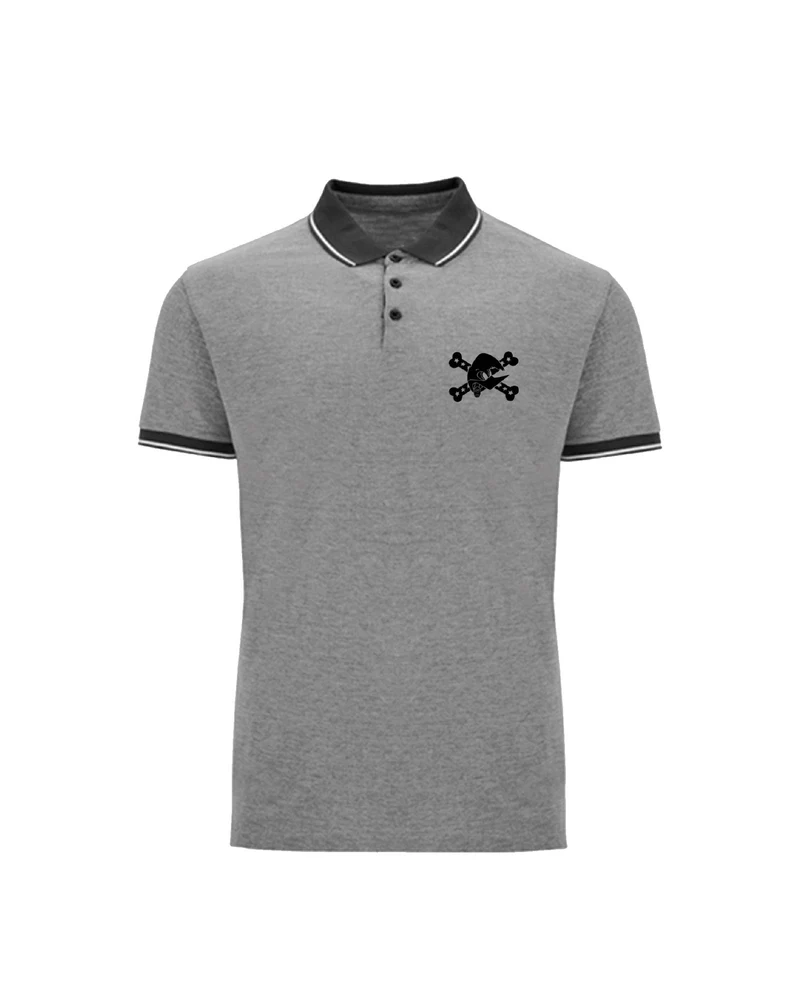 Loquillo - Polo Bordado Gris "Logo"