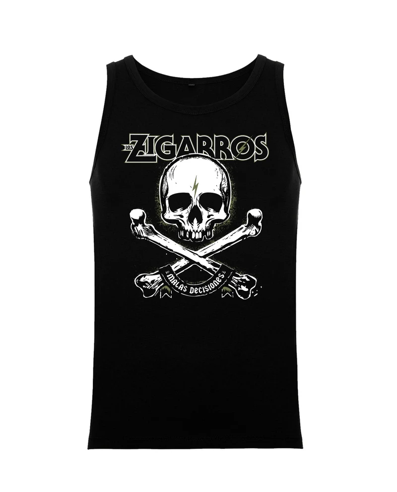 Los Zigarros - Camiseta Tirantes "Calavera" Hombre