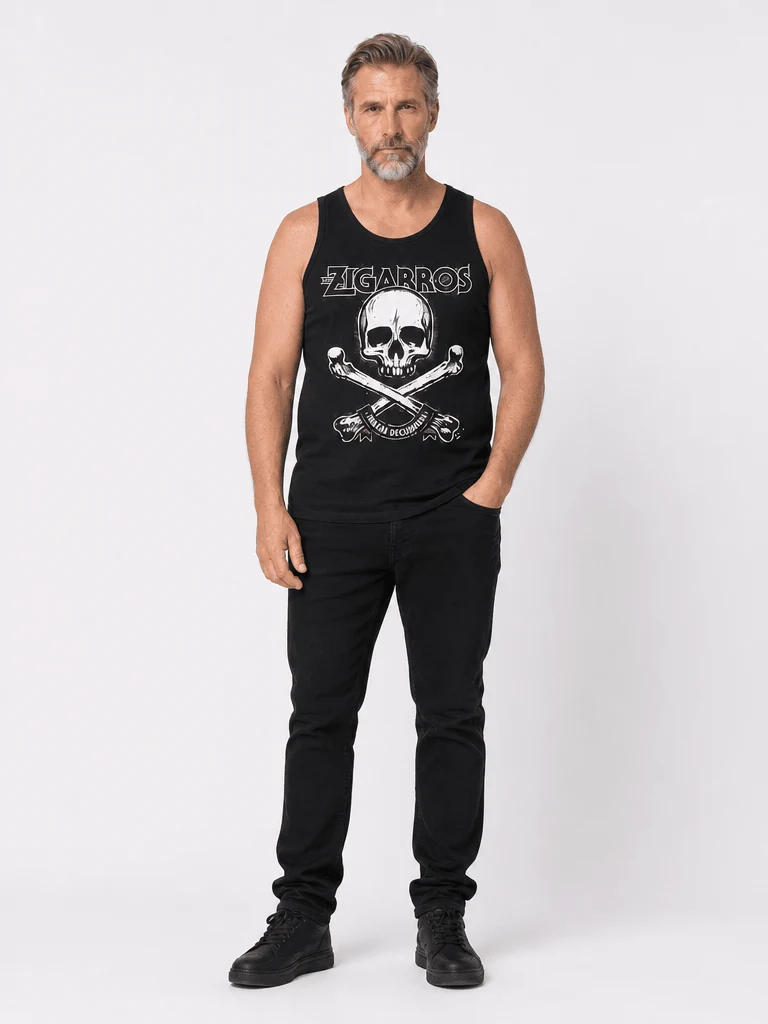 Los Zigarros - Camiseta Tirantes "Calavera" Hombre