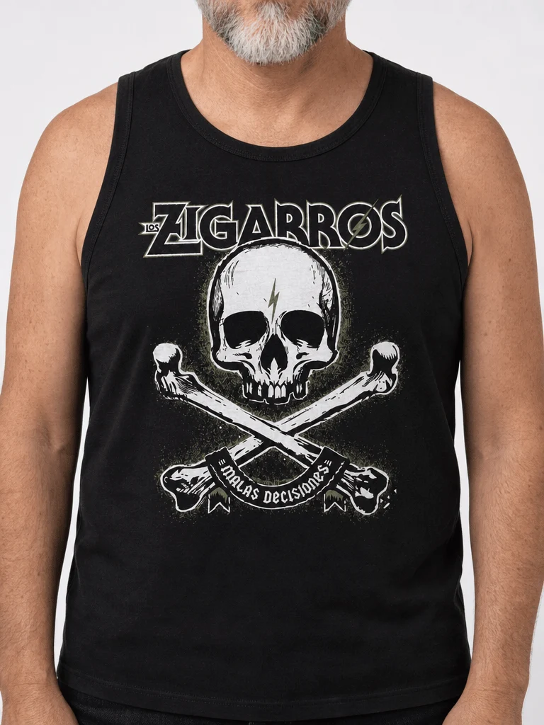 Los Zigarros - Camiseta Tirantes "Calavera" Hombre