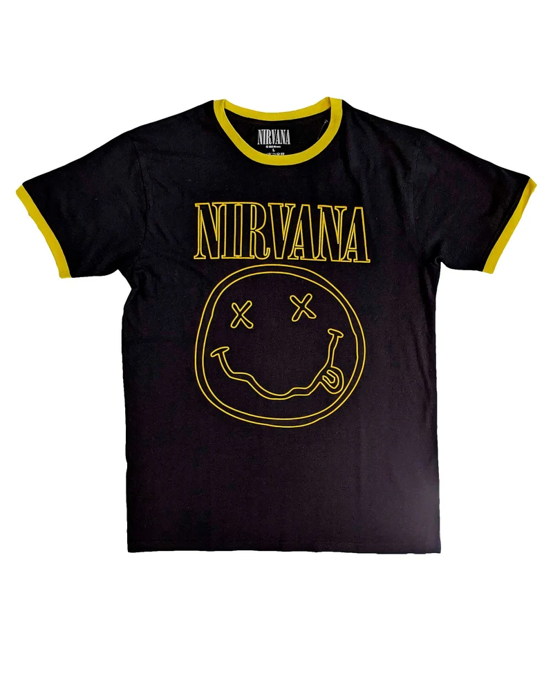 Nirvana - Camiseta "Outline Happy Face" Unisex