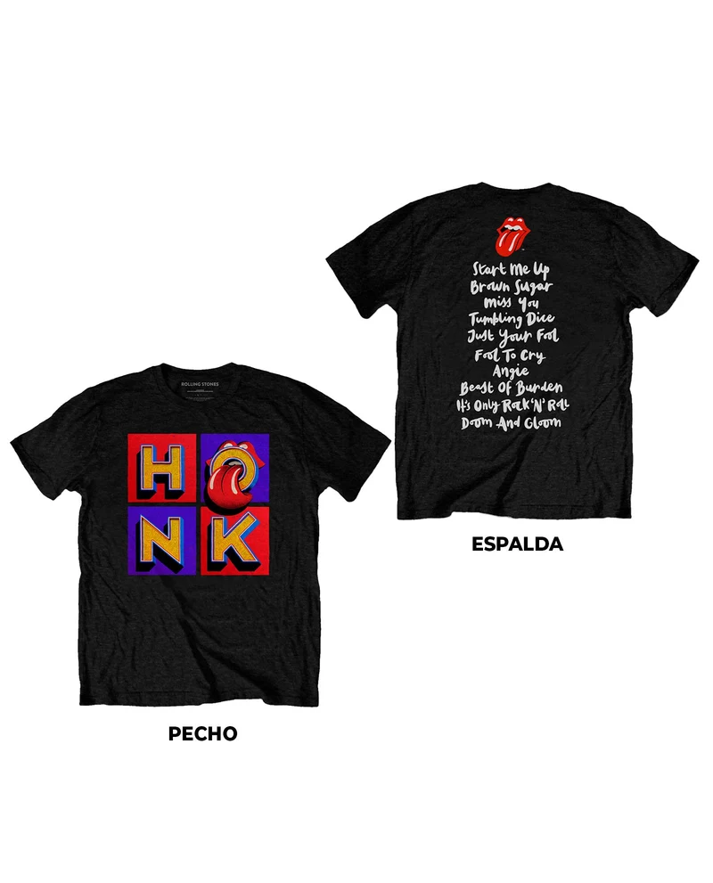 The Rolling Stones - Camiseta "Honk Album Track list" Unisex