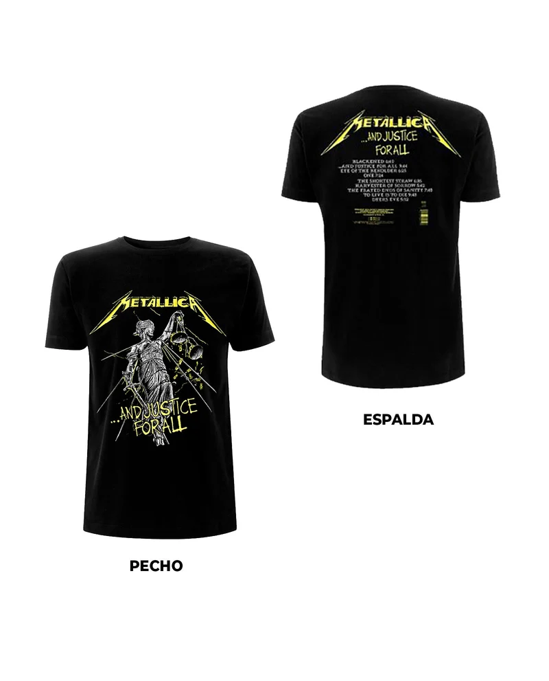 Metallica - Camiseta "And Justice For All Tracks" Unisex