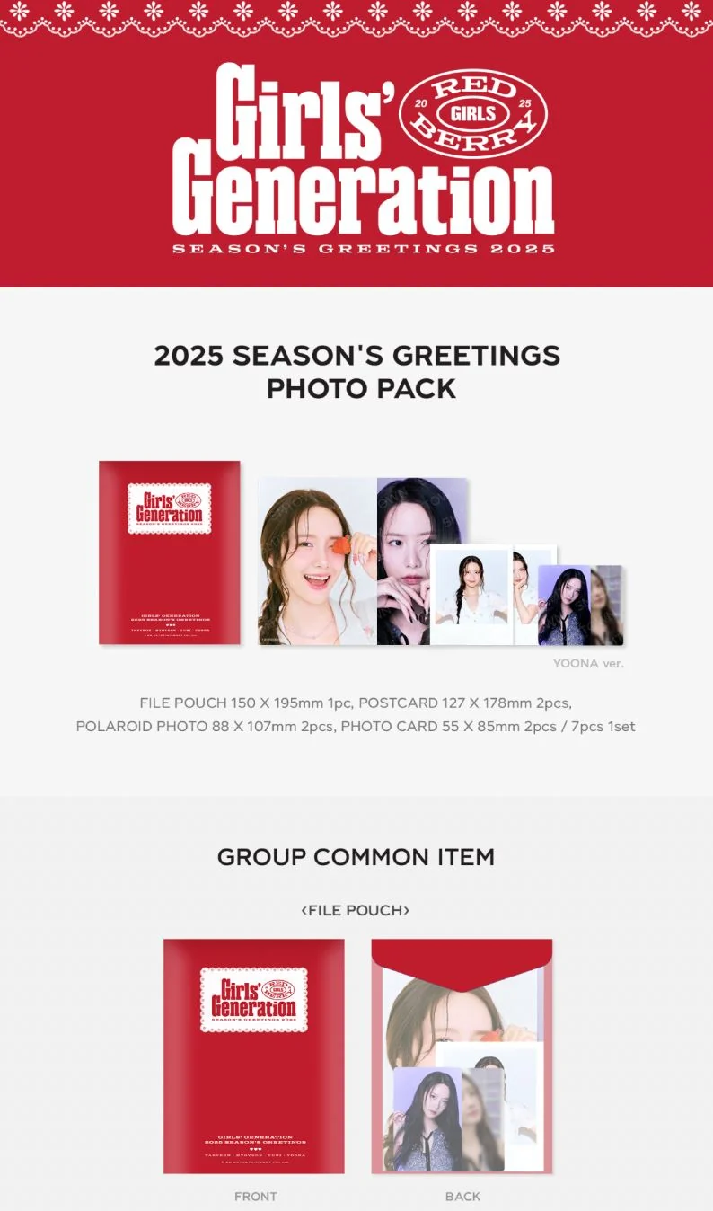 GIRLS GENERATION - 2025 SM ARTIST SEASON’S GREETINGS OFFICIAL MD