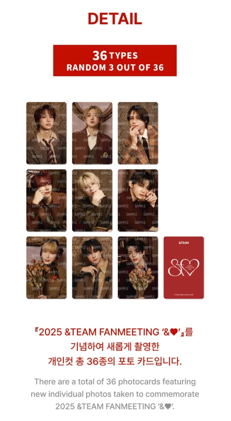 &TEAM - PHOTO CARD (&TEAM FANMEETING 2025)