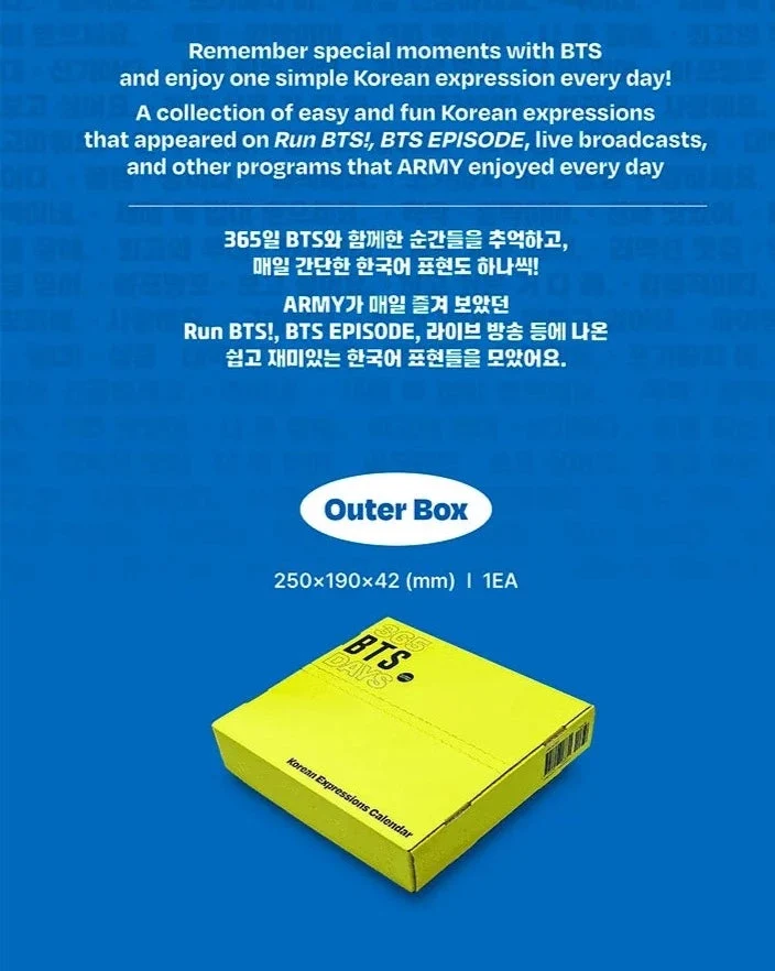 BTS - 365 BTS DAYS (KOREAN EXPRESSIONS CALENDAR)