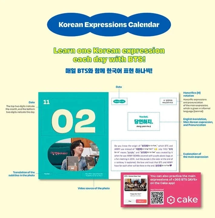 BTS - 365 BTS DAYS (KOREAN EXPRESSIONS CALENDAR)