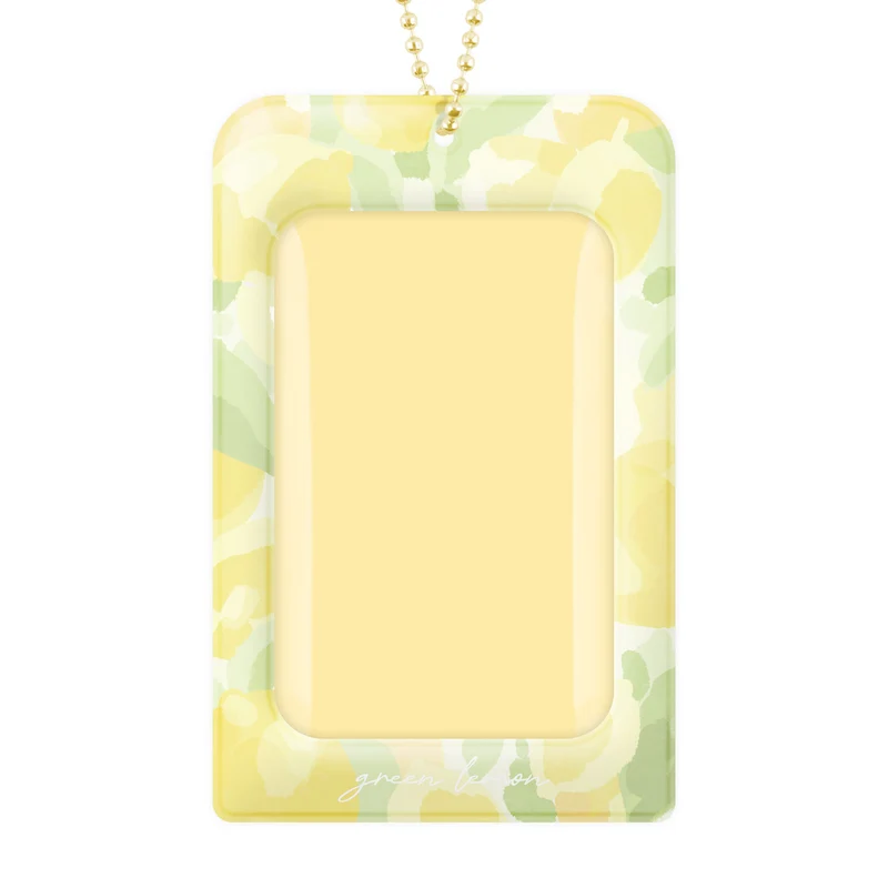 Green Lemon Photocard Holder Keyring