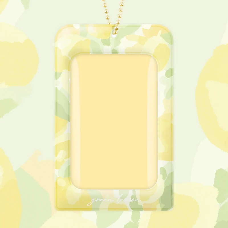 Green Lemon Photocard Holder Keyring