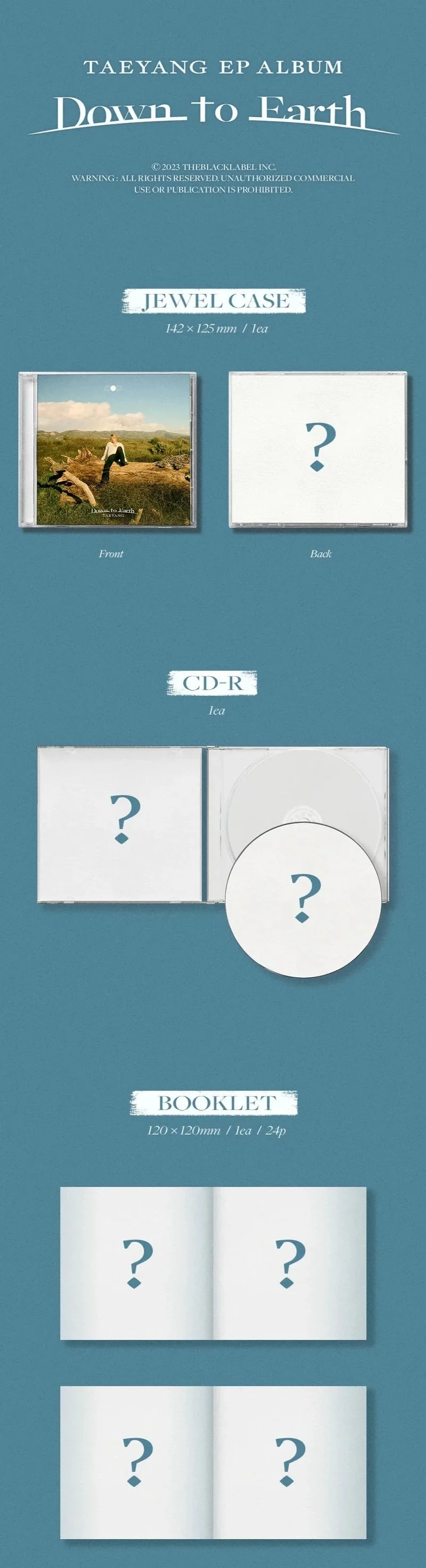 TAEYANG - DOWN TO EARTH (JEWEL CASE)