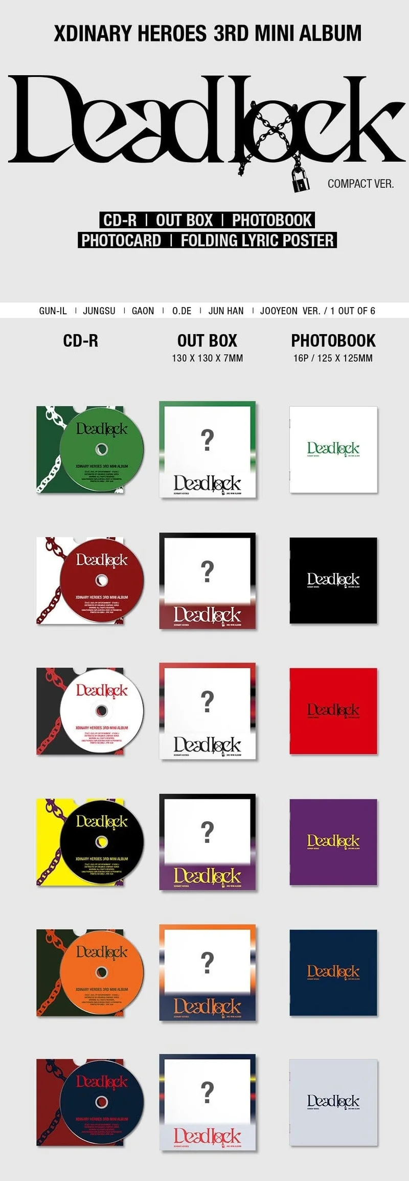 XDINARY HEROES - DEADLOCK (3RD MINI ALBUM) COMPACT VER.