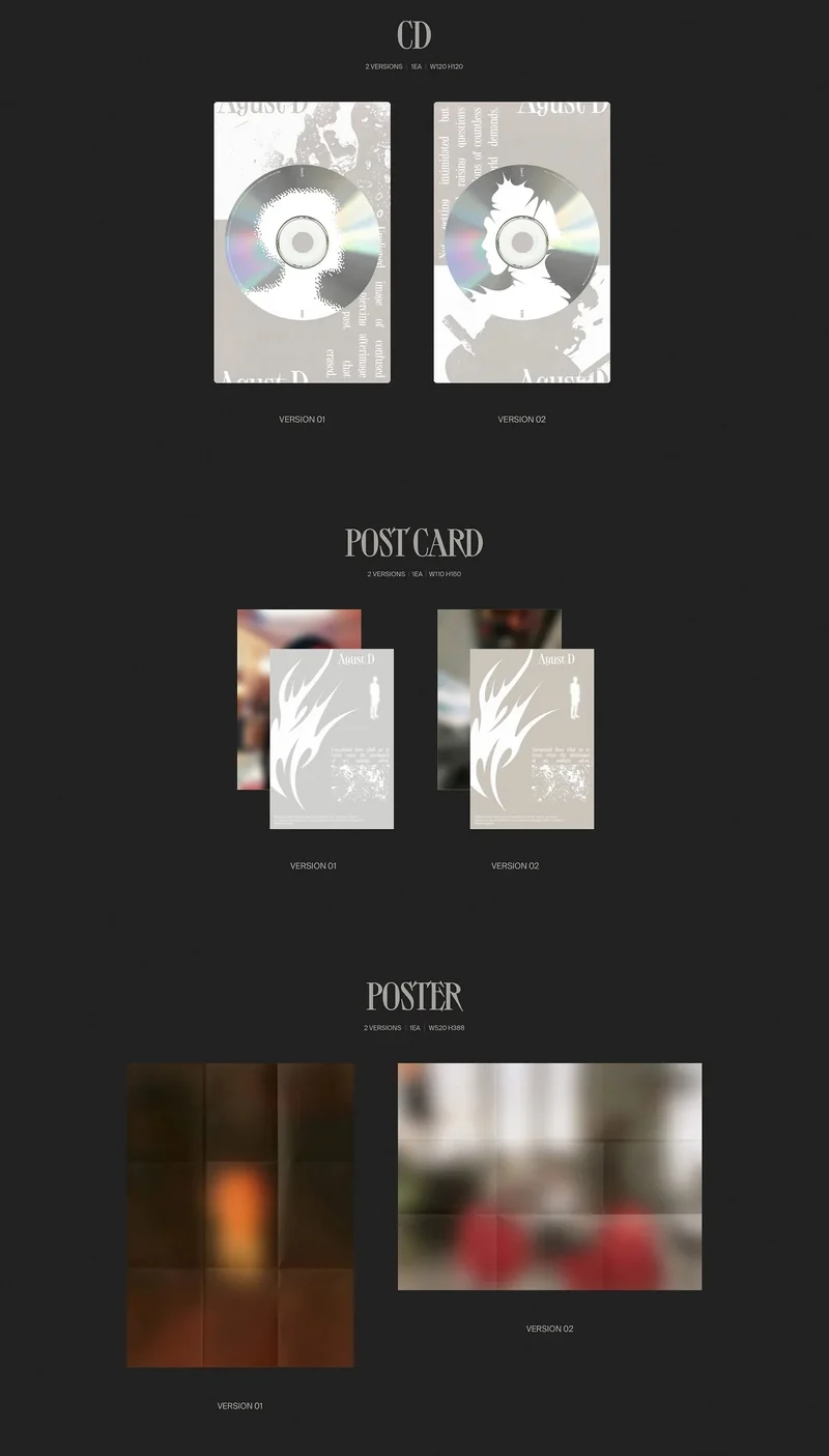 BTS SUGA (AGUST D) - D-DAY (1ST SOLO ALBUM)