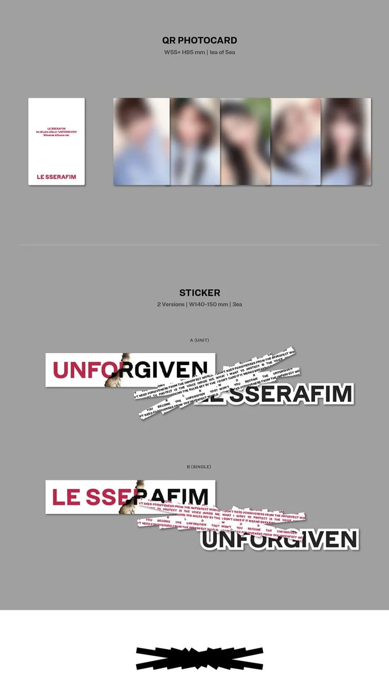 LE SSERAFIM - UNFORGIVEN (Weverse Album Ver.)