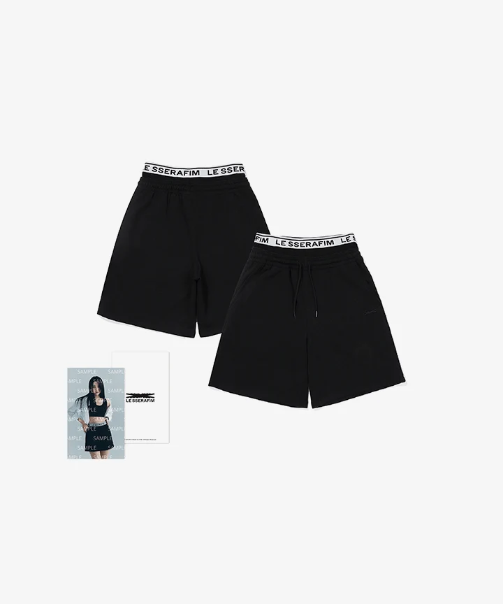 [LE SSERAFIM] 2023 S/S Pop Up : Oversized Shorts (Black)