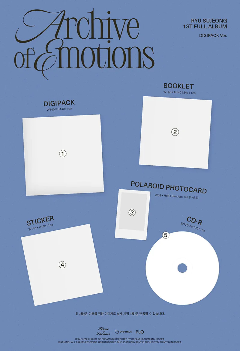 RYU SUJEONG - ARCHIVE OF EMOTIONS (DIGIPACK VER.)