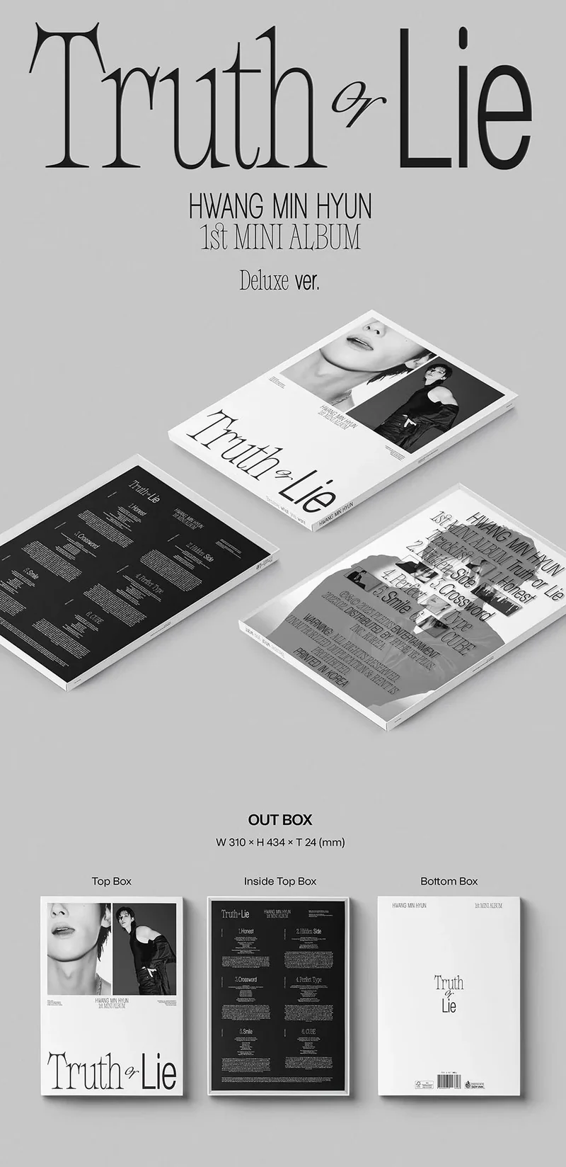 HWANG MIN HYUN - TRUTH OR LIE (1ST MINI ABLUM) DELUXE VER.