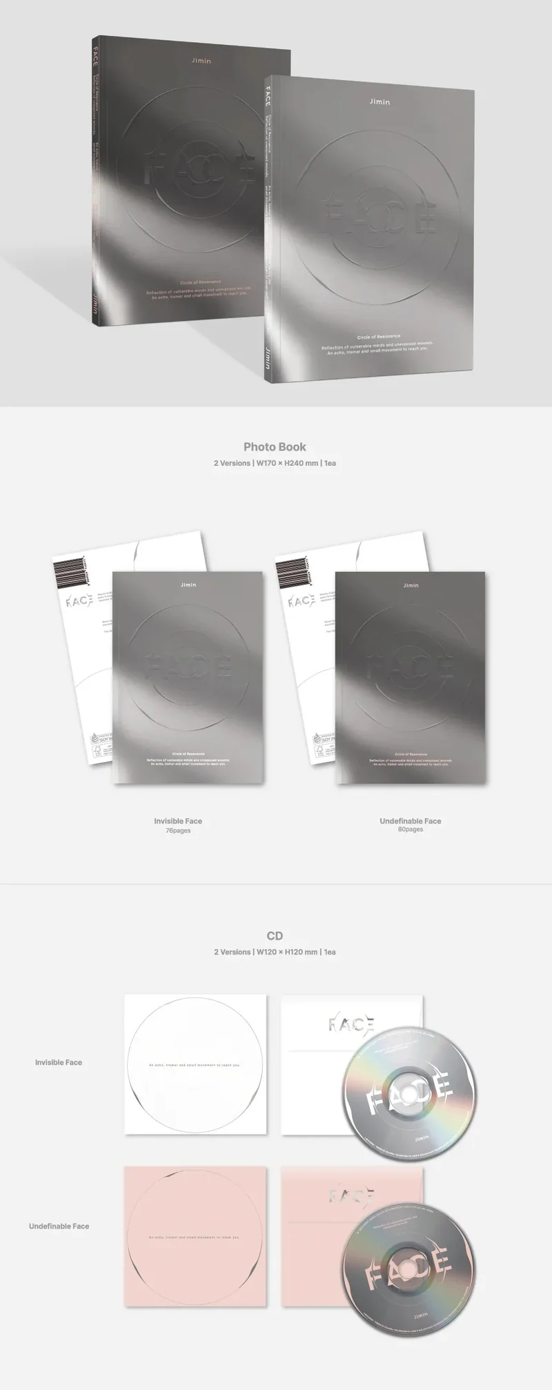 BTS JIMIN - FACE (1ST SOLO ALBUM) Standard Ver.