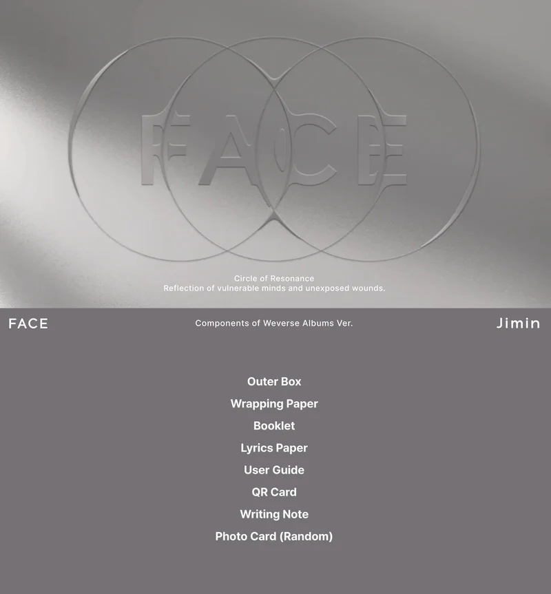 BTS JIMIN - FACE (1ST SOLO ALBUM) WeVerse Albums Ver.
