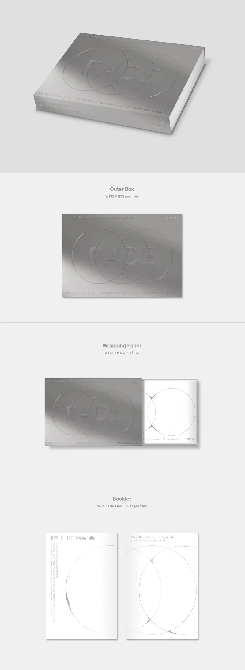BTS JIMIN - FACE (1ST SOLO ALBUM) WeVerse Albums Ver.
