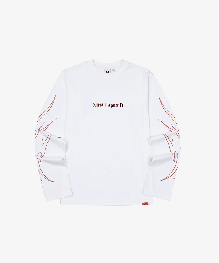 [BTS] Suga : Agust D : D-Day : Long Sleeve T-Shirt (White)