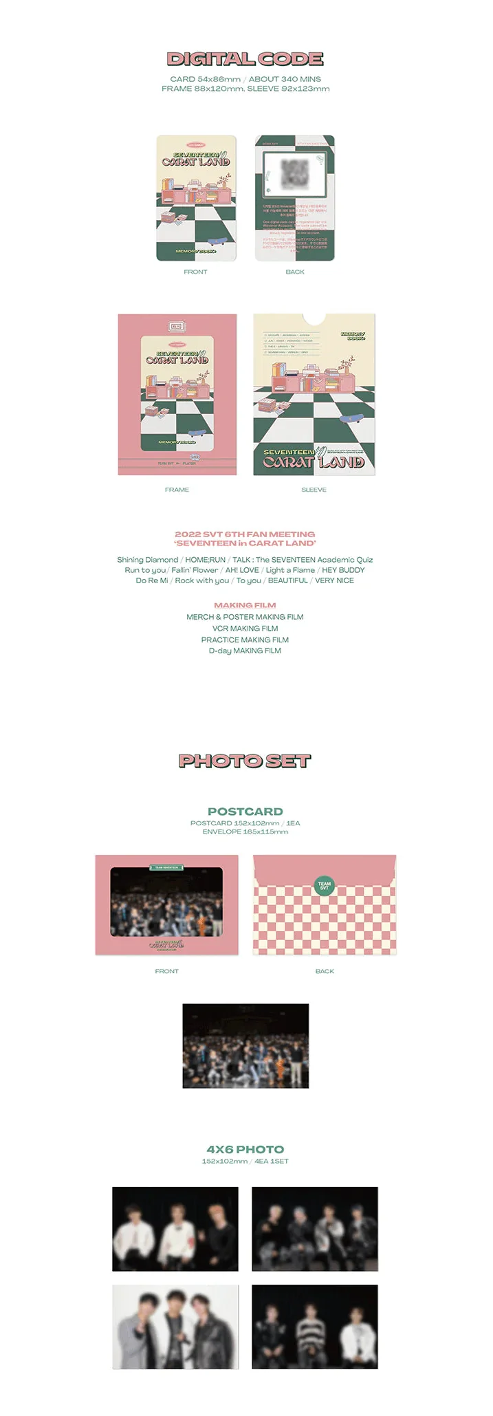 SEVENTEEN - SEVENTEEN IN CARAT LAND MEMORY BOOK + Digital Code
