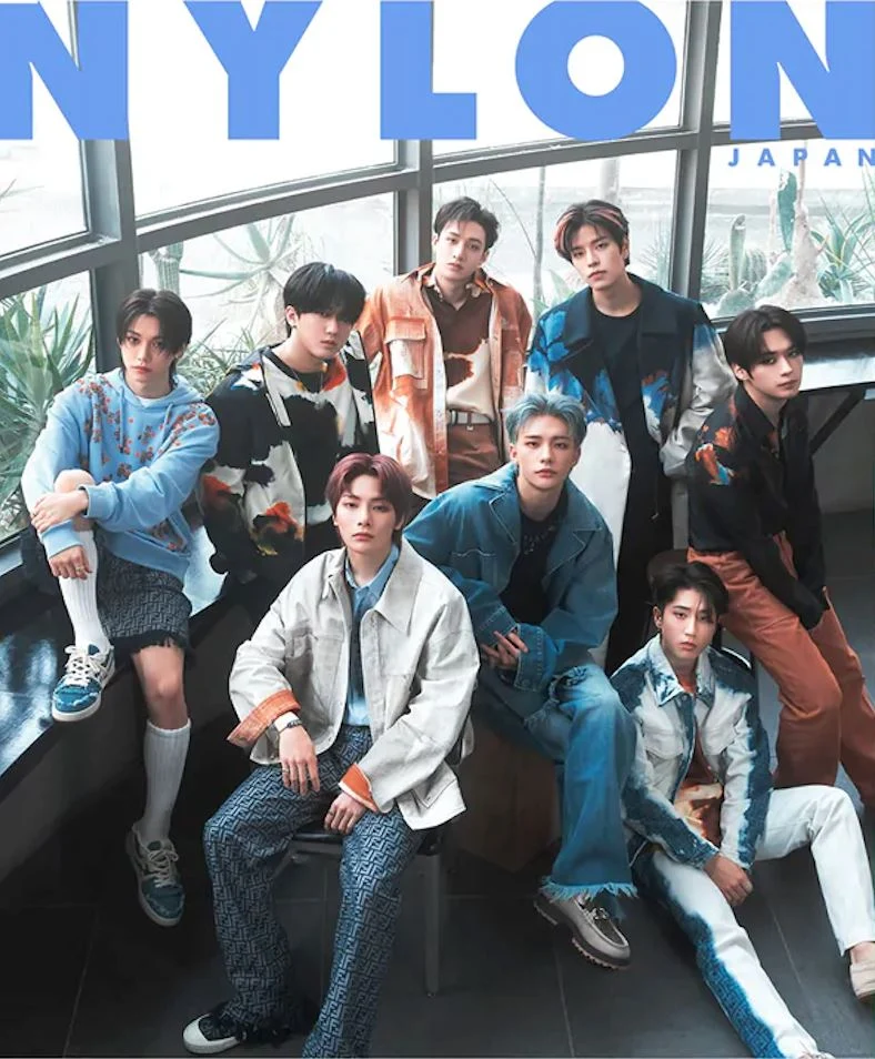 STRAY KIDS: DOUBLE SIDE COVER NYLON (JAPAN MAGAZINE 2023 MARCH ISSUE)