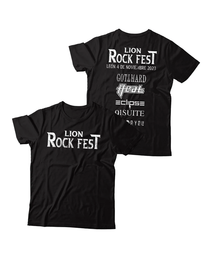 Lion Rock Fest - Camiseta Oficial Lion Rock Fest 2023 Negra
