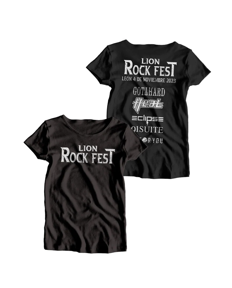 Lion Rock Fest - Camiseta Oficial Lion Rock Fest 2023 Negra