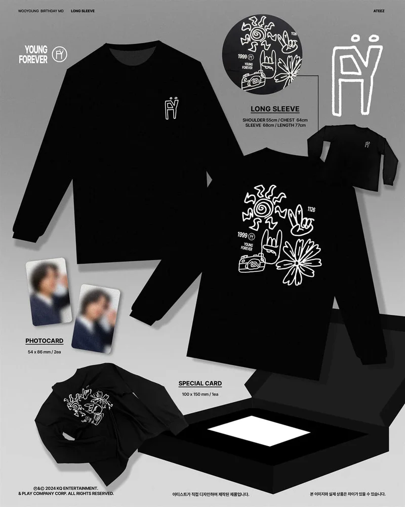 WOOYOUNG (ATEEZ) - LONG SLEEVE (FY BIRTHDAY MD)