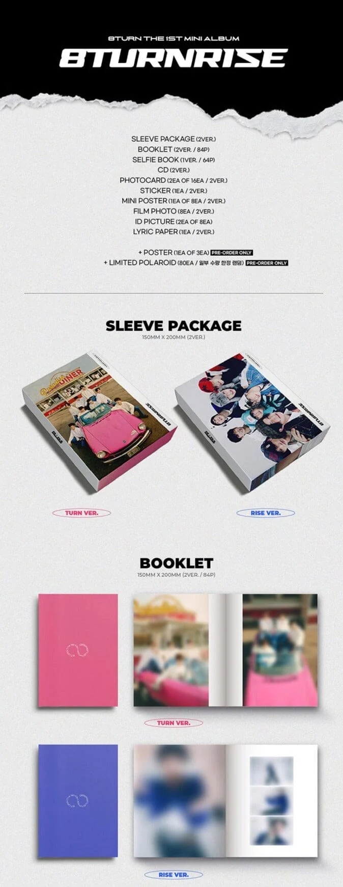 8TURN - 8TURNRISE 1ST MINI ALBUM (Sleeve Package)