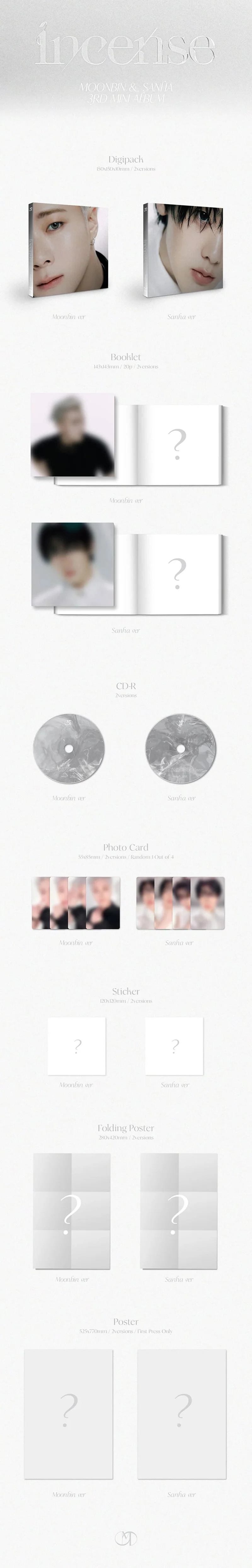 MOONBIN & SANHA (ASTRO) - INCENSE (DIGIPACK VER)